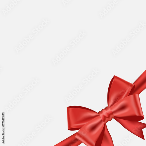 red bow isolated on white background