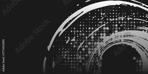 Black and yellow abstract background with halftone dot style. simple art modern brush design dirty abstract trendy  colours. banner