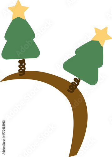 Festive Headband with Trees