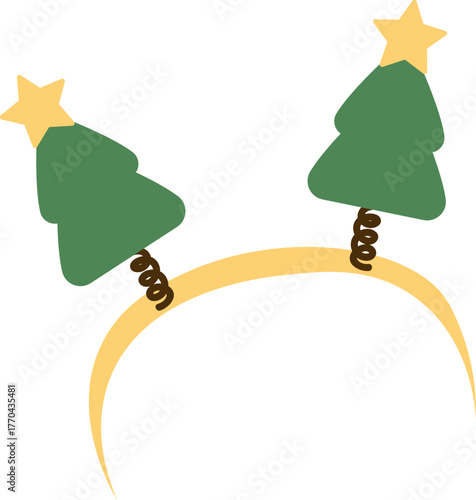 Festive Headband with Trees