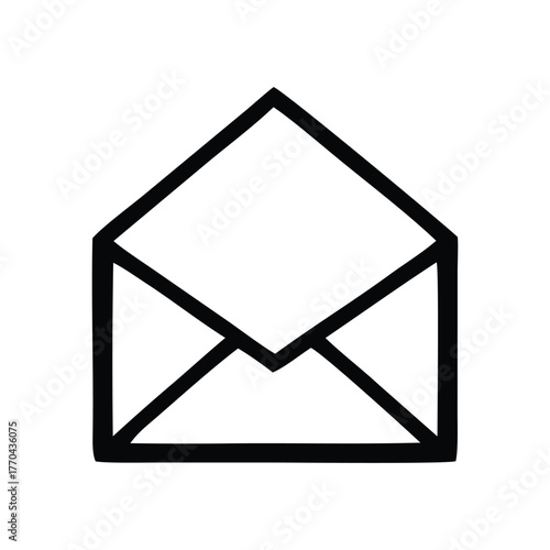 Simple Envelope Icon A Minimalist Illustration for Communication and Messaging, Ideal for Design