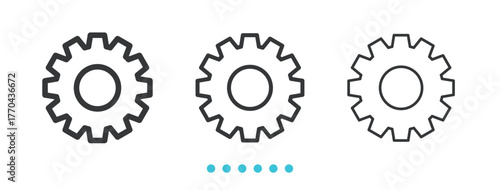Setting gear icon. Thin line icon vector
