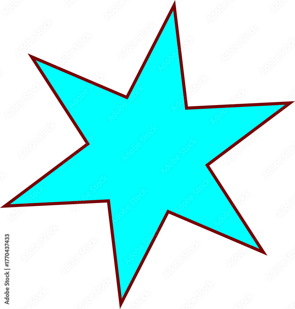 Fototapeta premium Abstract Blue Explosion Star Shape Isolated on White Transparent Background 