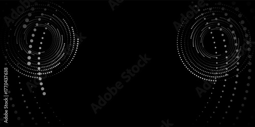 Halftone circular dotted frames set. Circle dots texture isolated on white background. modern nice circle geometric line dot