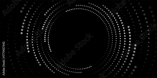 Halftone circular dotted frames set. Circle dots texture isolated on white background. modern nice circle geometric