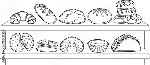 A delightful display of bread and pastry