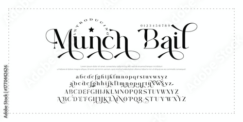 Lettering Fashion Designs. Modern elegant alphabet letters font and number. Minimalist typography fonts regular, typeface uppercase and lowercase.