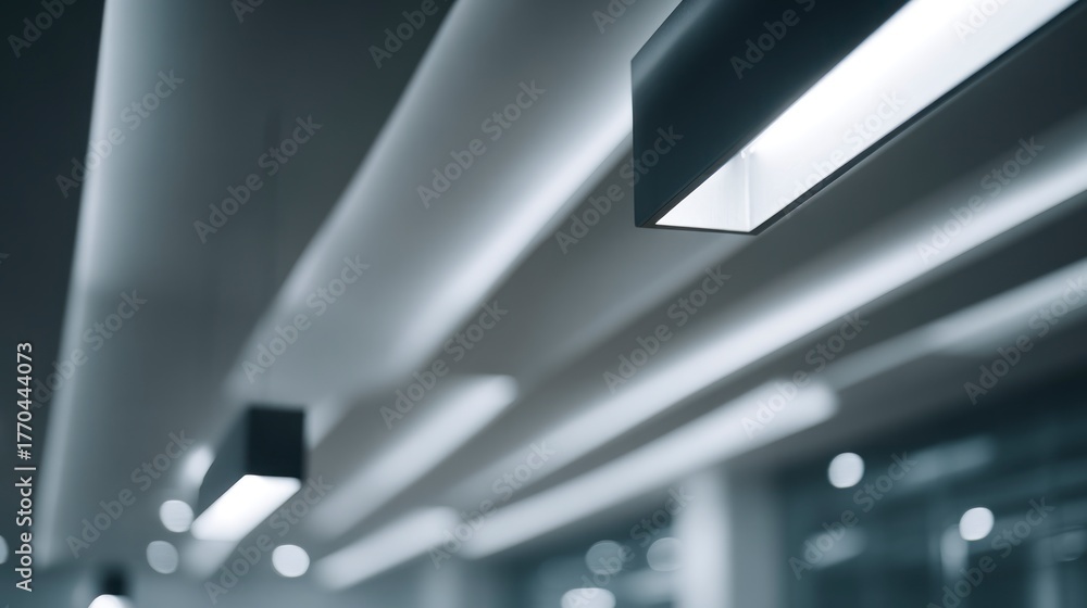 Naklejka premium Modern interior lighting fixtures