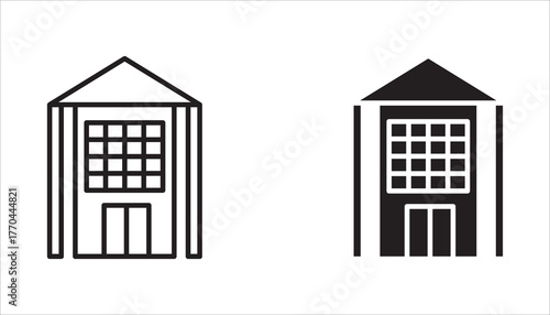  icons set related to workspace. Linear icon collection. Editable stroke. Vector illustration