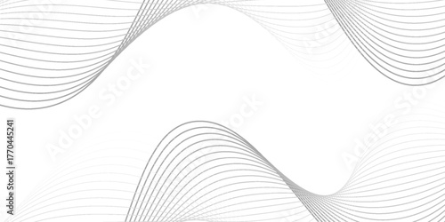 Abstract wave element for design. Digital frequency track equalizer. Stylized line art background. Vector illustration. Wave with lines created using blend tool.