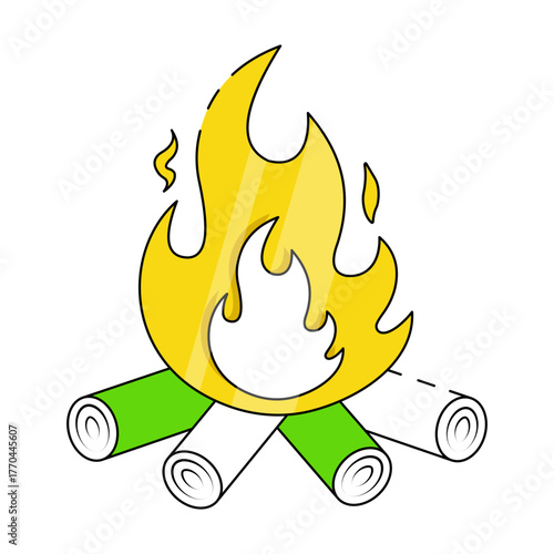 Perfect design icon of fireplace 