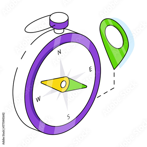 Modern design icon of compass 
