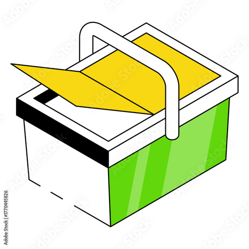 Modern design icon of picnic basket 