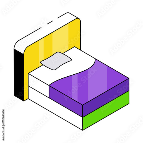 Premium download icon of bed
