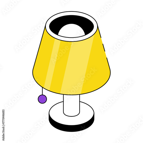 A modern design icon of table lamp