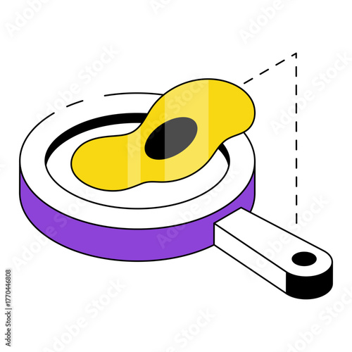 An isometric design icon of breakfast 