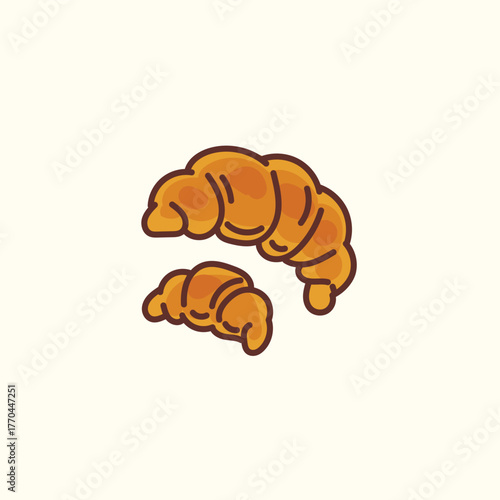 Warm Croissant Pastry Bakery Icon