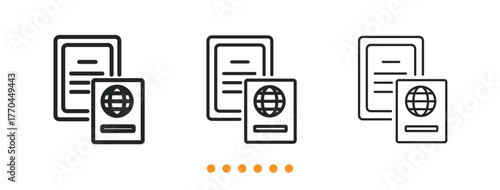 International Identity icon. Thin line icon vector