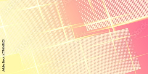 Halftone colored pink with yellow background in manga and comics style. Cute kawaii background for girls. eps10.
