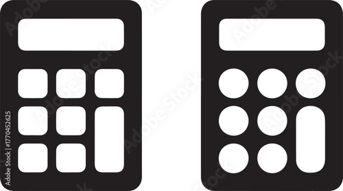 calculator graphics pair of calculator vector icons office finance symbols