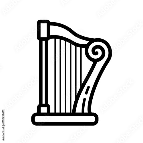 Harp musical  - t vector icon