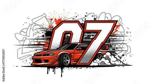 illustration of racing car speed