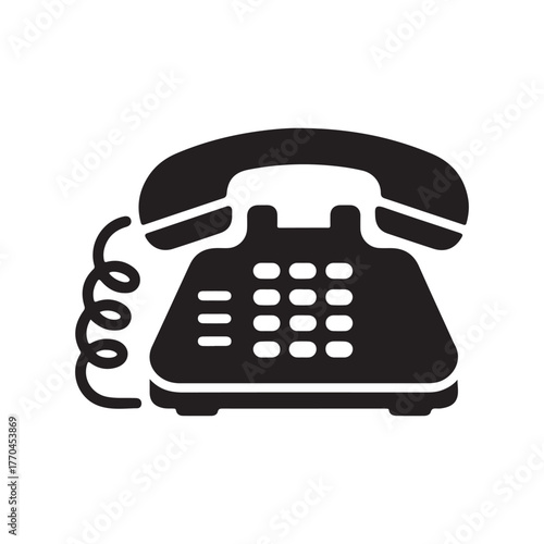 Landline Telephone Wired Communication Device Icon