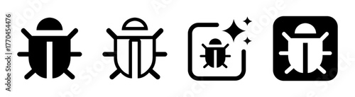 Error bug icon representing cyber bug sign and digital vulnerability symbol in transparent PNG vector illustration