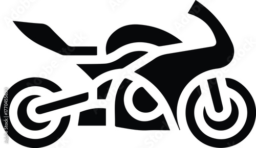 Motorbike Icon Vector Pack – Set of flat, minimal, and editable motorcycle icons for web, app, and graphic design projects