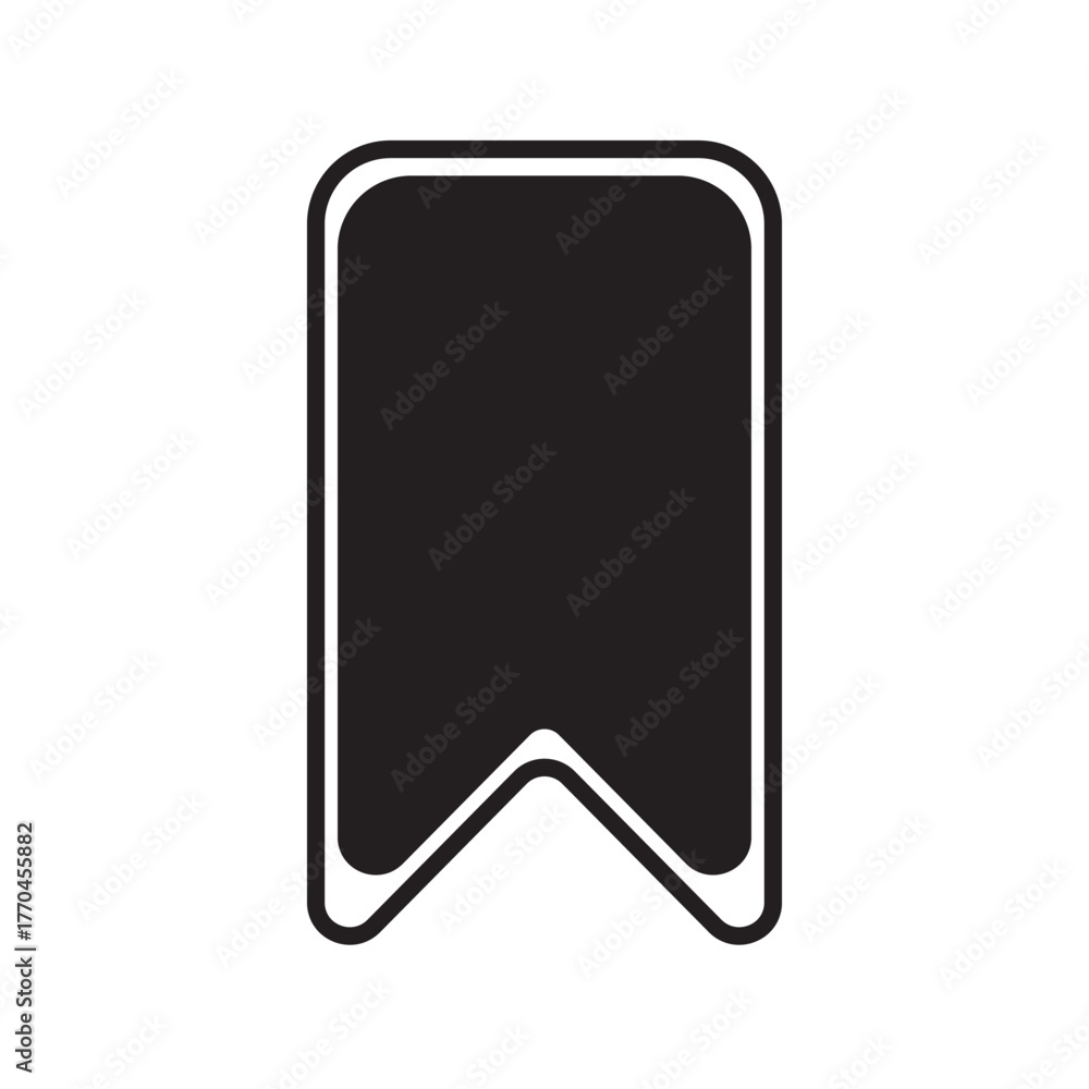 Obraz premium Monochrome Bookmark UI icon 