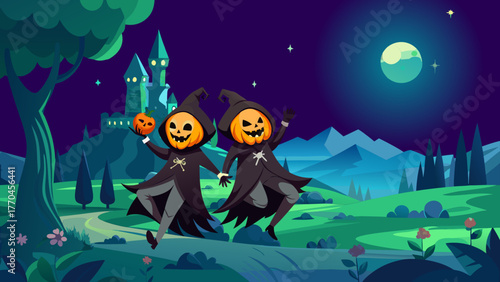 Halloween, carnival, mystery, fairy tale, night, holiday, theater, stage, production, decoration,
spooky, horror, ghost, pumpkin, witch, costume, trick or treat, autumn, haunted, skeleton, mask, creep