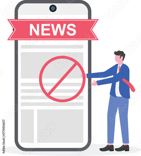 illustration of warning about low quality news
