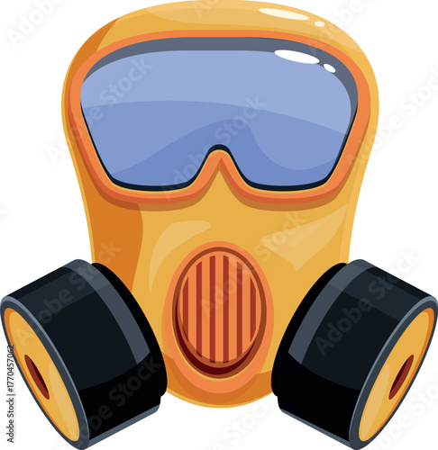 Gas mask protecting from dangerous chemical, biological or radioactive contamination