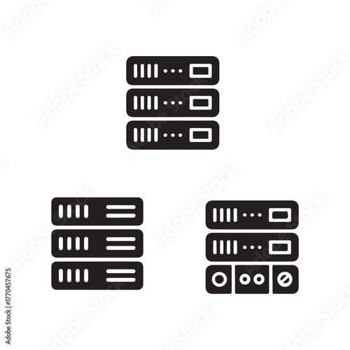 Server Cloud Storage Icons Collection