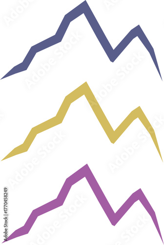 COLORFUL HILLS SIGN SYMBOL LOGO VECTOR 
