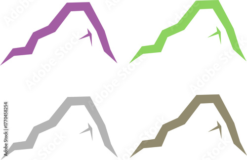 COLORFUL HILLS SIGN SYMBOL LOGO VECTOR 
