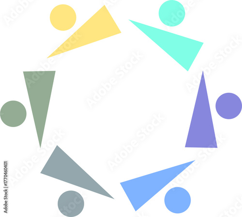 PEOPLE CONNECTED UNION TEAM TEAMWORK SIGN SYMBOL LOGO
