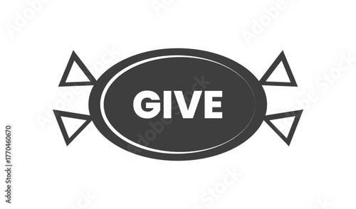 Give word inside circle with triangle embellishments