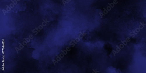 Dark abstract background with blue grunge effect background. blue velvet grunge texture fantasy smooth watercolor painted art design. Dark elegant Royal blue shades aquarelle paint