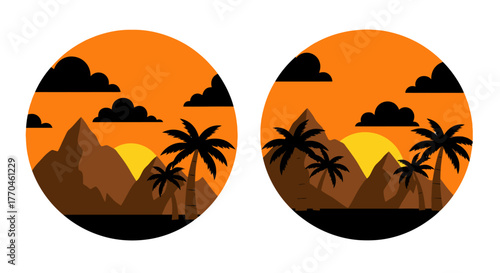 Silhouette collection of cowboys riding horses across grassy terrain