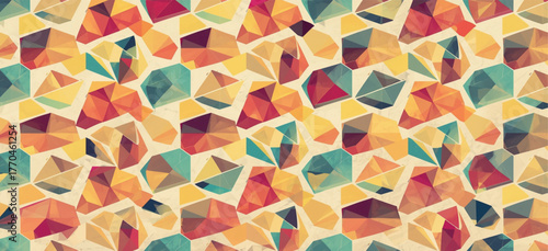 Vibrant Geometric Polygon Pattern