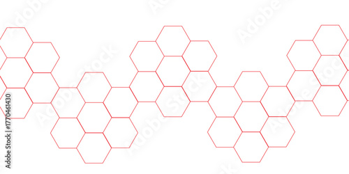 abstract geometric red texture background red hexagon 3D background texture. 3d rendering illustration. Clear pattern abstract background hexagon .Futuristic abstract banner.