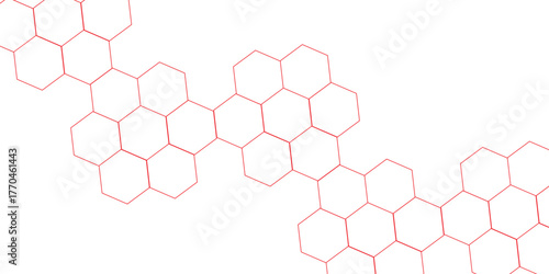 abstract geometric red texture background red hexagon 3D background texture. 3d rendering illustration. Clear pattern abstract background hexagon .Futuristic abstract banner.