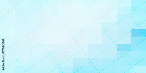 Gradient pastel blue background on triangle pattern. Geometric abstract soft tone pixel background.