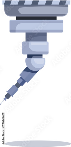 Modern robotic arm executing precise movements in an industrial setting, showcasing automation and advanced technology