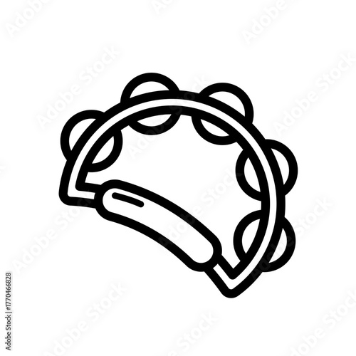 Tambourine  - vector icon