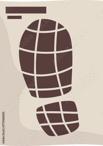 Footprint evidence is being collected by forensic science team at crime scene