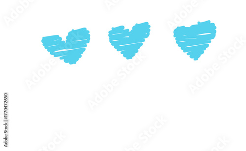 Chalk Speech Bubble with Hearts