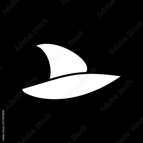 White ship icon. White ship logo. Vector illustration of a white ship, on a black background.