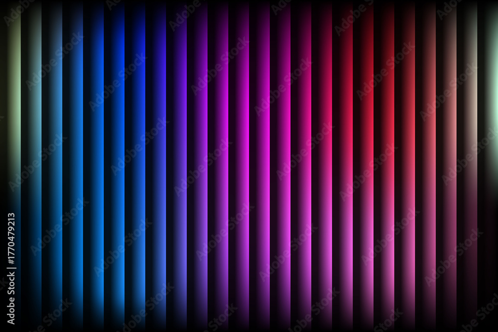 Obraz premium Vibrant vertical stripes of blue purple and red light create a mesmerizing abstract gradient effect